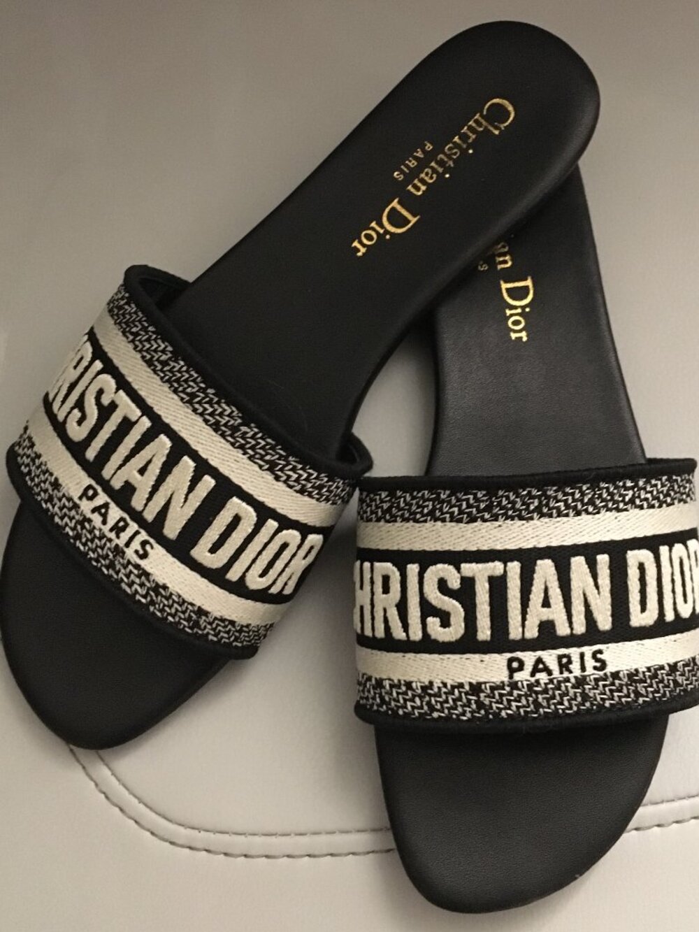 Dior DWAY Slide Sandals Size 37